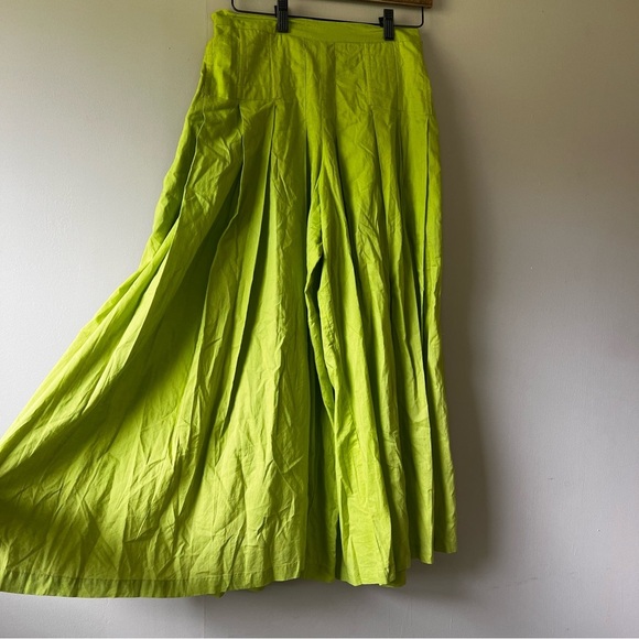 Miss Nicky Everyday Flared Pant in Lime Green Wide-Leg High Rise M - Picture 9 of 9